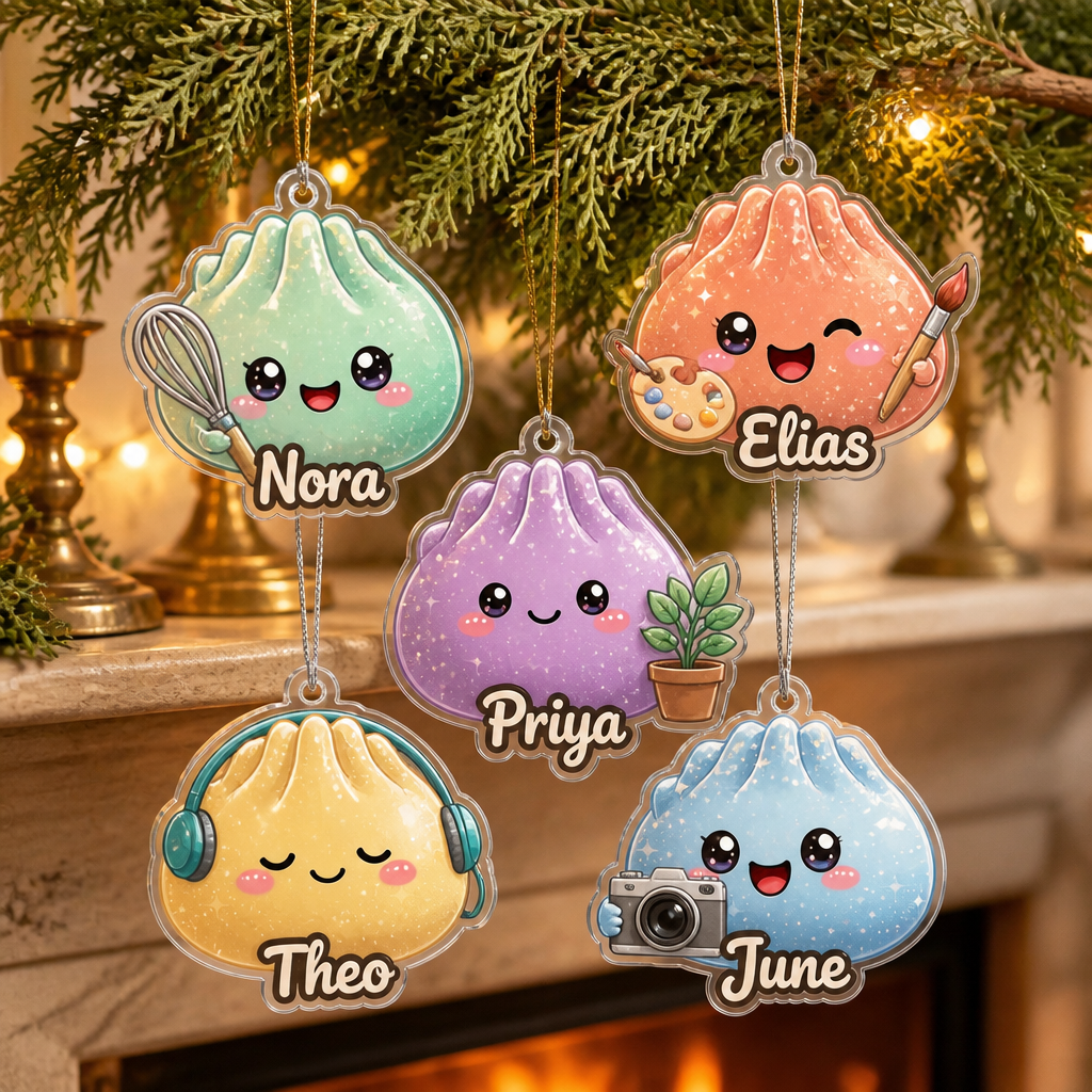 Cute Dumplings Family Christmas Keepsake - Personalized Ornament - Gift For Family hero-6a8ebfc98e0b24d1aeebe9c5.png
