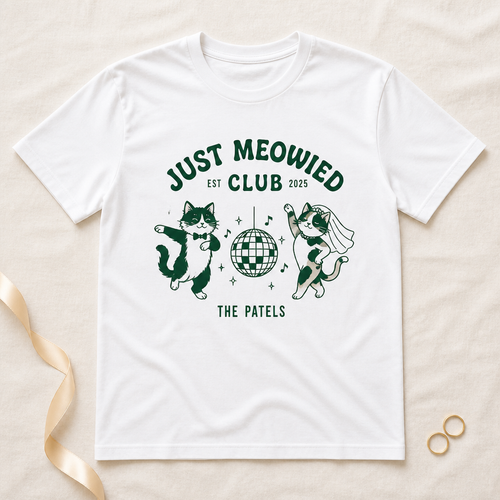 Just Meowied Personalized Cat Wedding T-Shirt – Funny Newlywed Couple Tee, Custom Family Name Gift for Cat Lovers hero-6a94e94e77c72ade148c9cf9.png