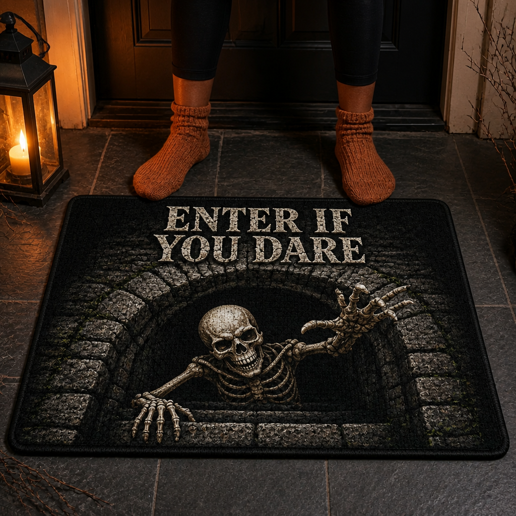 Enter If You Dare Skeleton Well Doormat – Spooky Halloween Front Door Mat, Gothic Haunted House Welcome Rug, Creepy Seasonal Porch Decor Gift hero-6a953a0c6108b336d4deb4c0.png