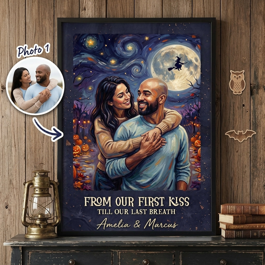 From Our First Kiss – Personalized Photo Canvas – Gothic Love Keepsake, Halloween Gift hero-6a954347e09e3fe103a9e22b.jpg