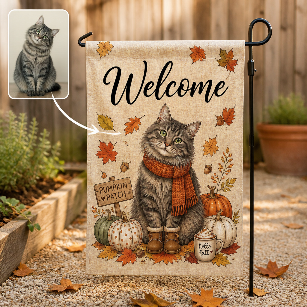 Welcome PUMPKIN PATCH hello fall – Personalized Photo Flag – Fall Gift hero-6a98d4ef34e14064fcd26d00.png