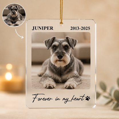 Forever in my heart – Personalized Photo Shape Ornament – Memorial Gift hero-6a98d5cec44b9a8b91e7b54b.png