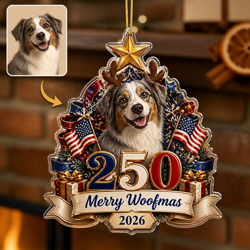 Merry Woofmas 2026 – Personalized Photo Personalized 3D Ornament – Christmas Gift hero-6a98d73134e14064fcd26d0d.png
