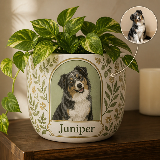 Juniper – Personalized Photo Plant Pot & Vase – Memorial Gift hero-6a98d75634e14064fcd26d0f.png