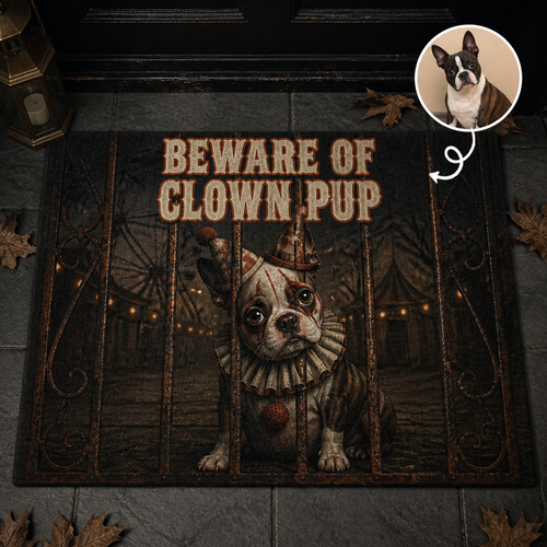 Beware Of Clown Pup – Personalized Photo Doormat – Halloween Gift hero-6a98e6ae8efd6ab8d1ede770.png