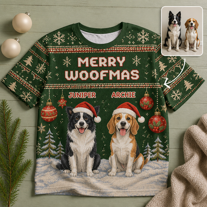Merry Woofmas – Personalized Photo T-Shirt - All over printed – Christmas Gift hero-6a98e7108efd6ab8d1ede776.png