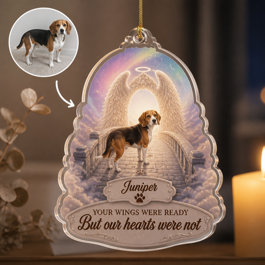 Your wings were ready – Personalized Photo Shape Ornament – Pet Lover Gift hero-6a98e7938efd6ab8d1ede784.png