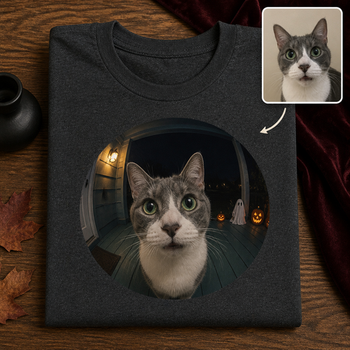 Personalized Cat Doorbell Camera Halloween Shirt – Custom Pet Photo Funny Ring Cam Cat Tee, Spooky Porch Pumpkin Ghost, Cat Lover Gift hero-6a98ec8afd8d2c2bf0ea7702.png