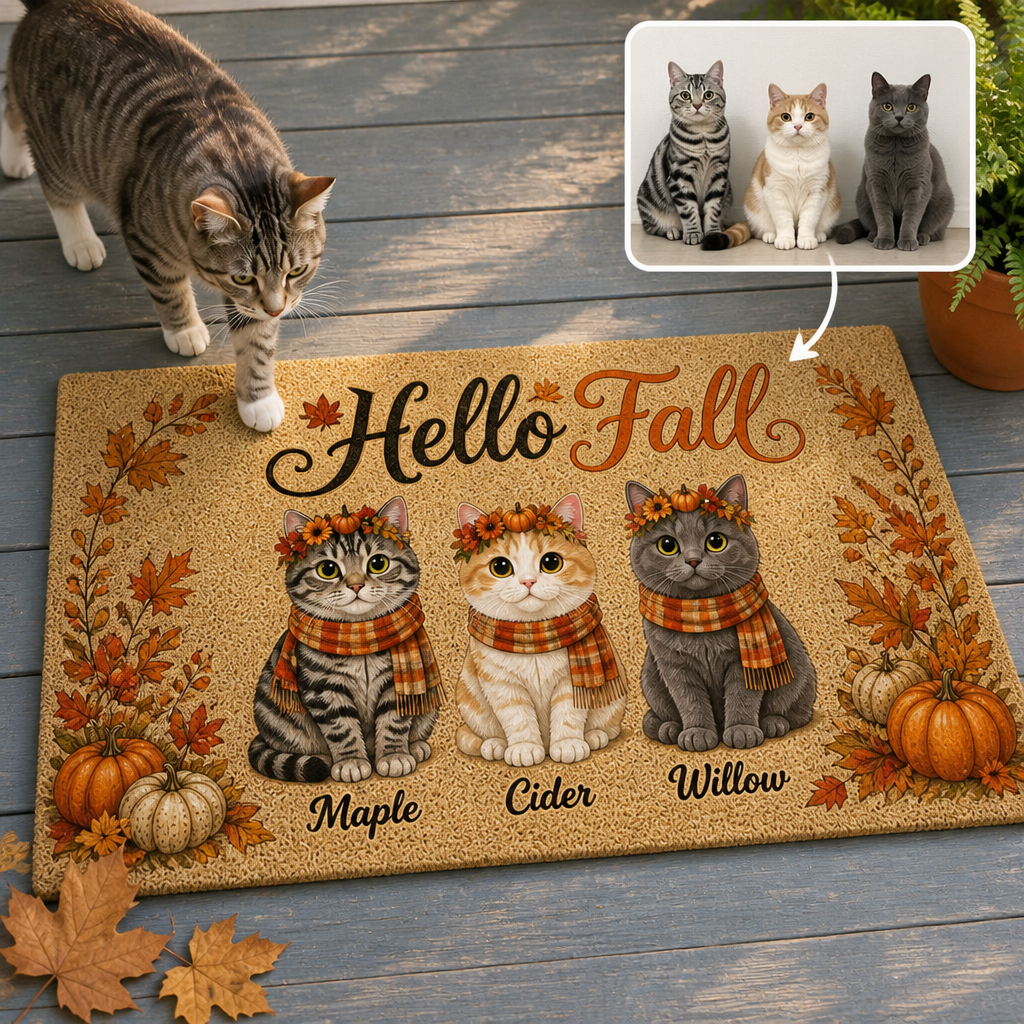 Hello Fall – Personalized Photo Doormat – Fall Gift hero-6a98ece2a0d718ff990ffeb2.png