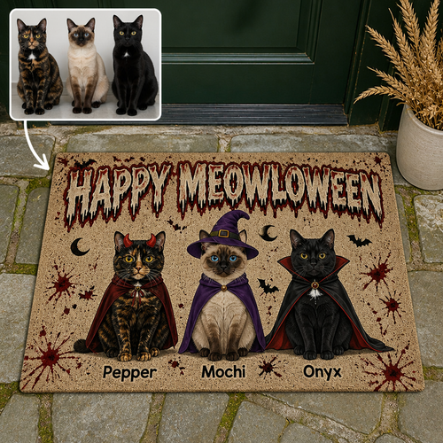 Happy Meowloween – Personalized Photo Doormat – Halloween Gift hero-6a98ecedfd8d2c2bf0ea770e.png