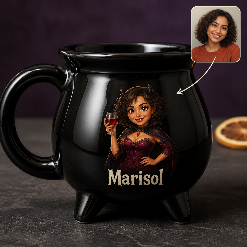 Little Devil Personalized Black Ceramic Witch Mug – Custom Photo Halloween Coffee Mug for Her, Cute Spooky Gift for Wife, Girlfriend, Sister or Best Friend hero-6a99183b77ddd87c0caf5f6c.png