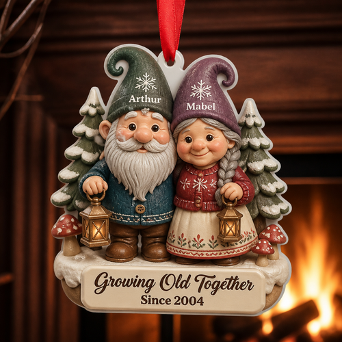 Growing Old Together Personalized 3D Gnome Couple Ornament – Custom Names & Year Christmas Keepsake, Sweet Anniversary Gift for Husband & Wife hero-6a9918ee77ddd87c0caf5f6e.png