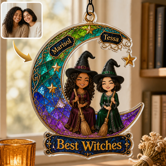 Best Witches – Personalized Photo Suncatcher Ornament – Halloween Gift For Bestie, Best Friend, Soul Sister hero-6a992f2d16a25bb271afd8cd.png