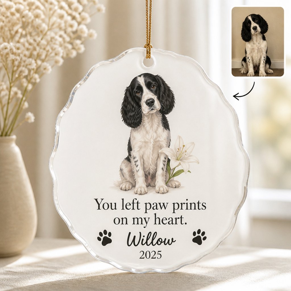 You left paw prints on my heart. – Personalized Photo Shape Ornament – Memorial Gift hero-6a9a3e04e3c636e0ae909d77.png