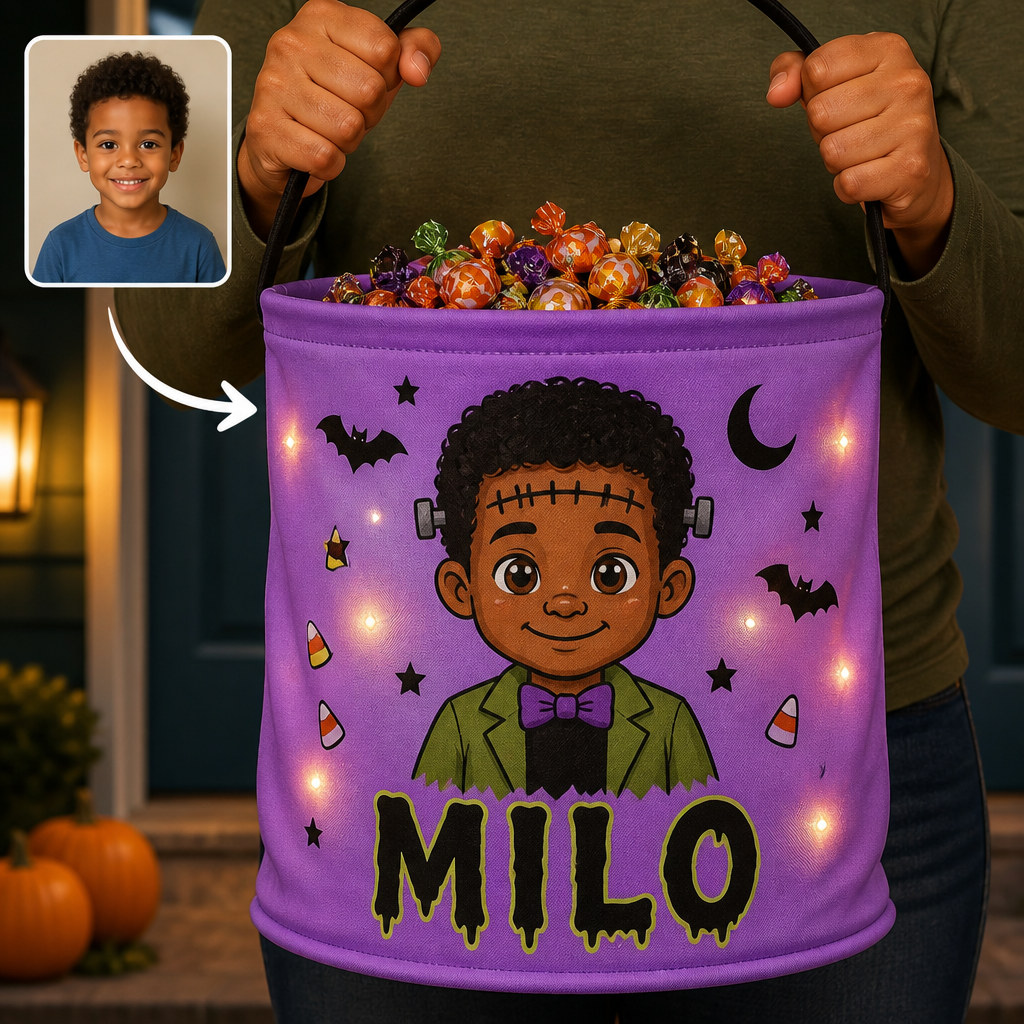 Personalized Halloween LED Light Bucket Bag – Custom Trick or Treat Candy Bag – Cute Spooky Gift for Kids hero-6a9b7fa9a3125b38d2255996.png