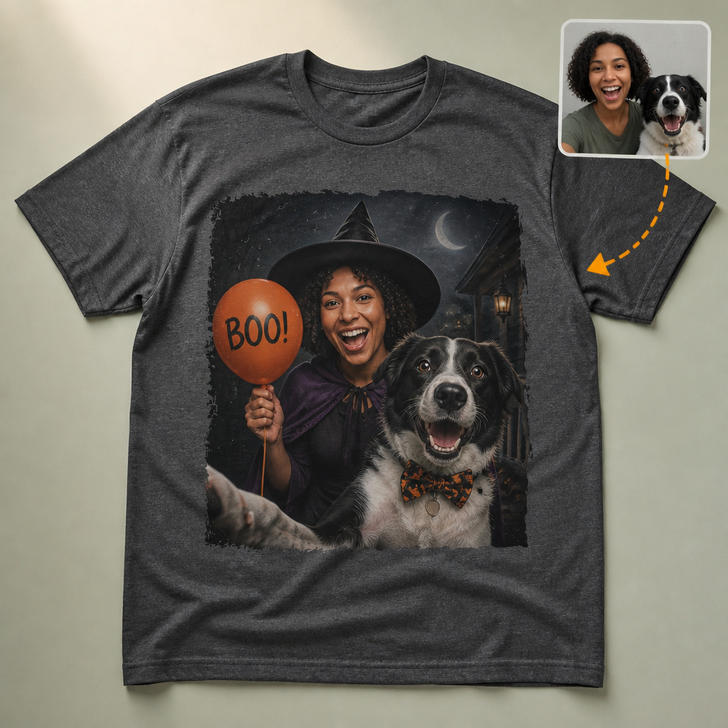 Boo! – Personalized Photo T-shirt – Halloween Gift hero-6a9b8206de264dde2ce90eee.png