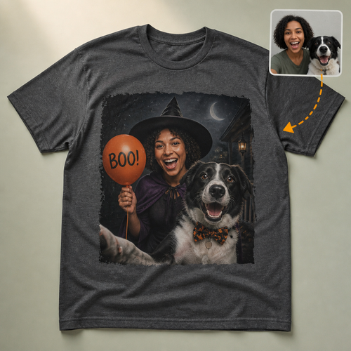 Boo! – Personalized Photo T-shirt – Halloween Gift hero-6a9b8206de264dde2ce90eee.png
