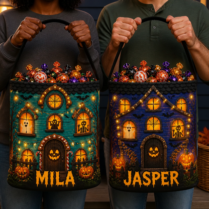 Custom LED Light Bucket Bag - Personalized Halloween Birthday Gifts For Kids - Boo Crew Lives Here hero-6a9c3591d34d586888b36e54.png