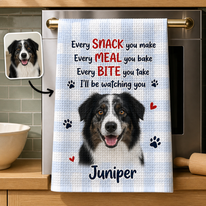 Every SNACK you make – Personalized Photo Kitchen Towel – Dog Lover Gift hero-6a9e2689d6c7d4d7590be80f.png