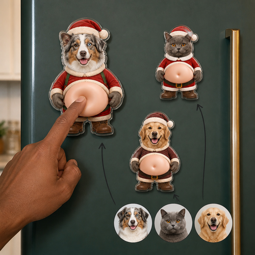 Custom Squishy Belly Pet Magnet – Your Pet's Face, Santa Belly hero-6a9e37af10233cd3e04712ea.png