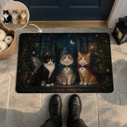 Enchanted Cats Doormat – Custom Pet Portraits from Photo hero-6a9e37cb10233cd3e04712ec.png