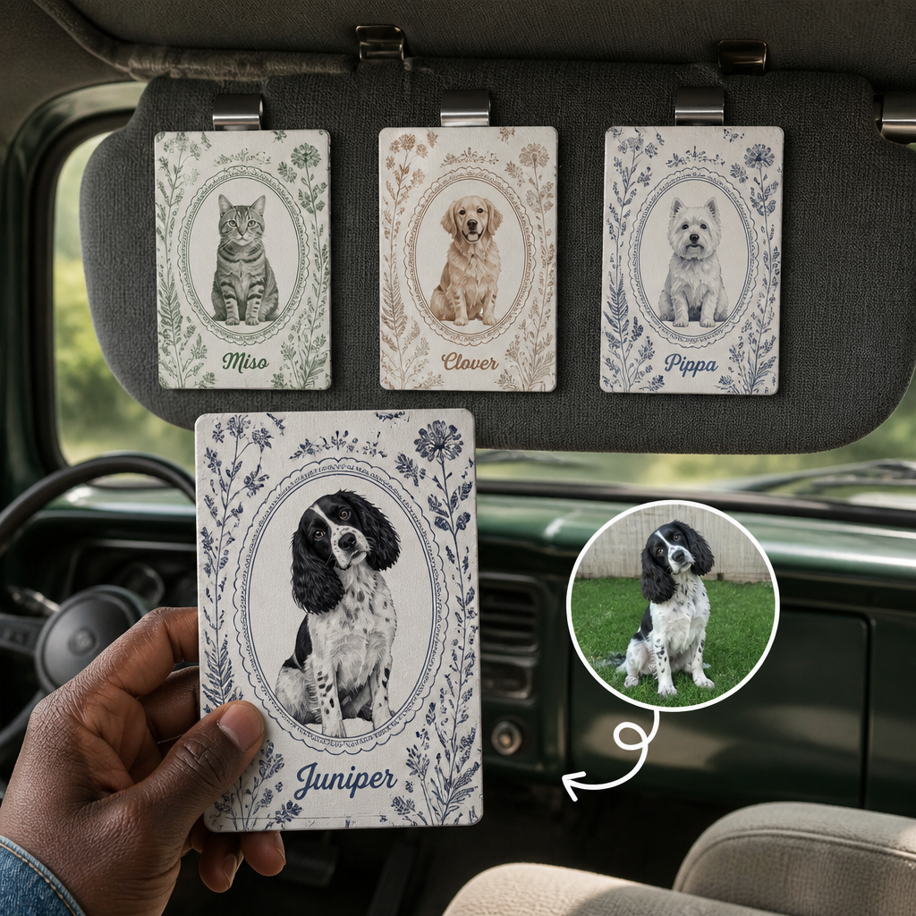 Juniper – Personalized Photo Car Visor Clip – Memorial Gift hero-6a9f94384a8c0e77d9cb18f8.png