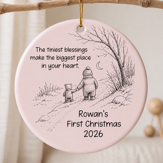 The Tiniest Blessings Make The Biggest Place In Your Heart. – Personalized Ornament – Christmas Gift For Kid, Baby hero-6aa0b728f26d56ffd7ef753b.png