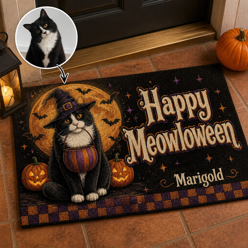 Happy Meowloween – Personalized Photo Doormat – Halloween Gift hero-6aa0cf0da7bbc4d46170802c.png