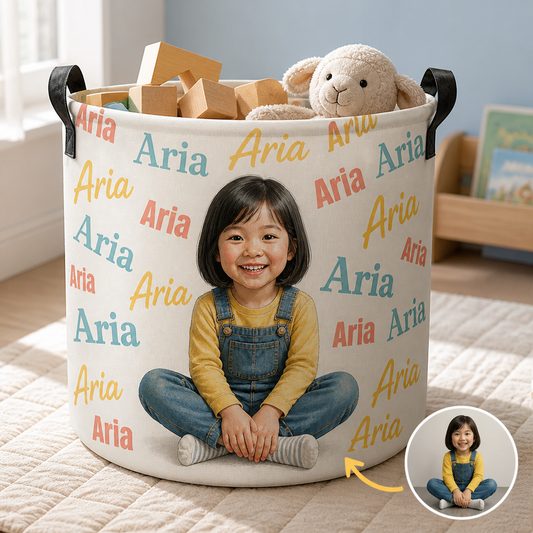 Personalized Photo Storage Basket – Cute Birthday Gift for Kids hero-6aa12b0863d870cbb857757f.png