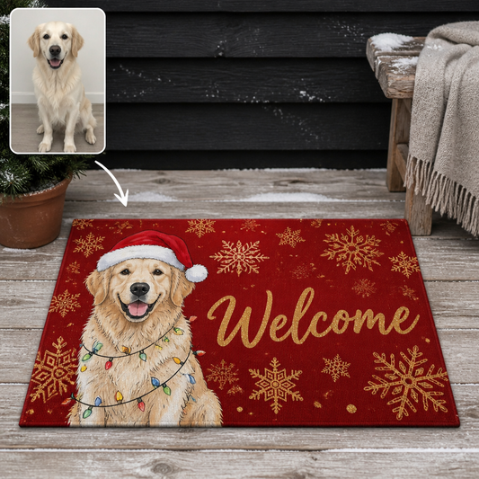 Welcome – Personalized Pet Photo Doormat – Christmas Gift For Pet Lover hero-6aa6b8edd0779f0d9cd56f7b.png