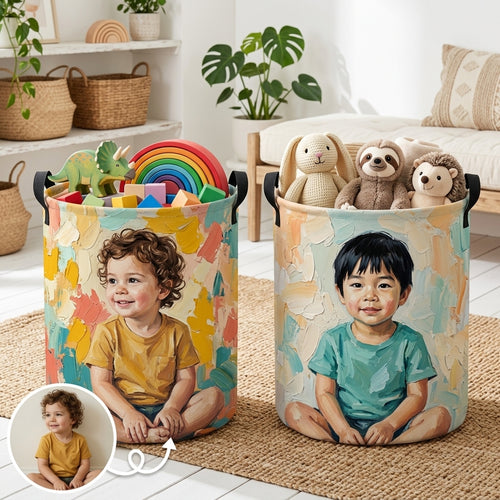Custom Photo Color Basket - Personalized Gifts For Kids - Special Of Joy hero-6aa7575c44d353c3b02560f8.jpg