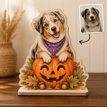 Custom Pet Pumpkin Plaque – 2-Layer Wooden Standing Decor from Photo hero-6aa8aaaf8869426ec8c672b4.png