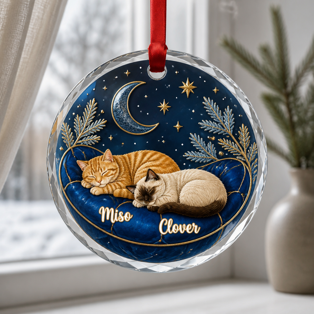 Custom Cat Crystal Ornament – Midnight Nap with Pet Names hero-6ab09aef3c1a03dc5029fb30.png