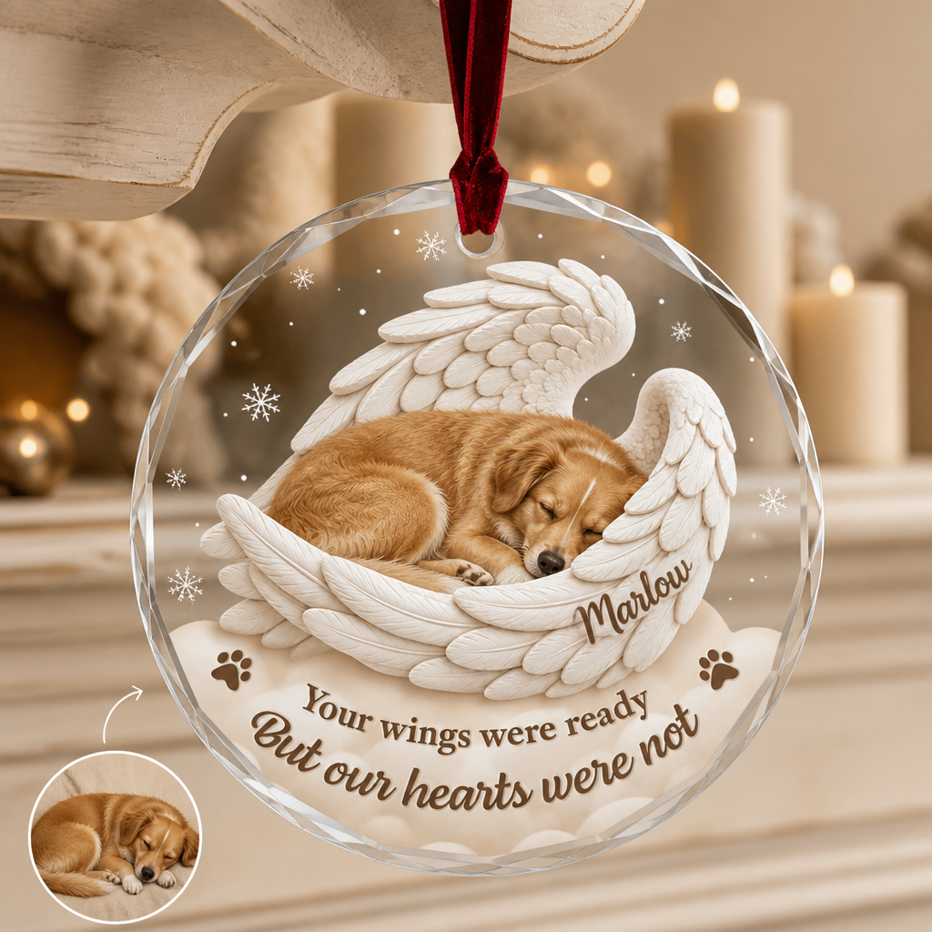 Your wings were ready – Personalized Photo Ornament – Pet Loss Gift hero-6ab0aac83beb3cd534bc5ee6.png