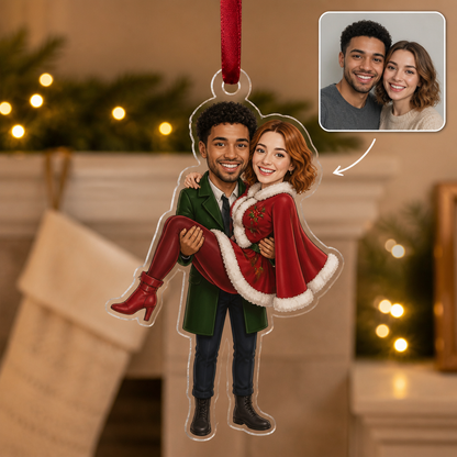 Custom Couple Caricature Ornament – Your Faces, Carried Away hero-6ab23732304721d650fb0e17.png