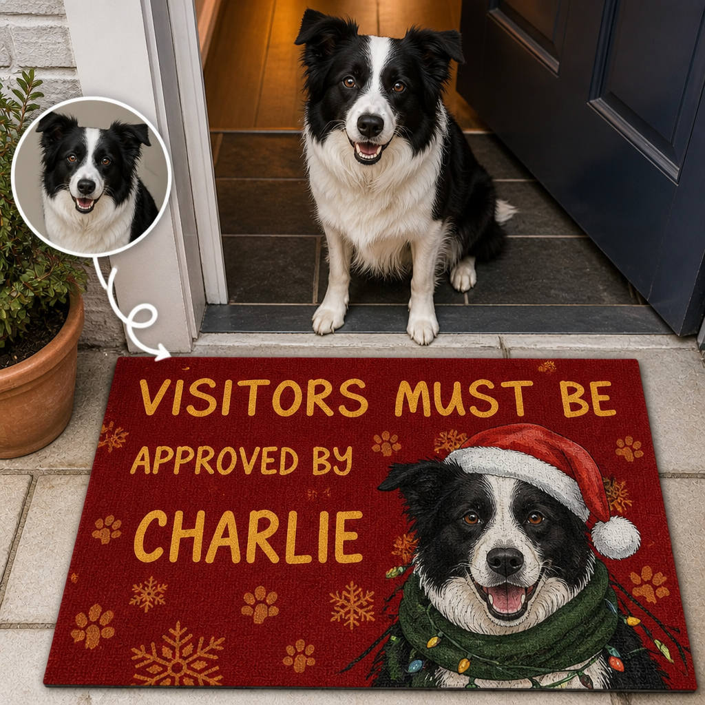 Visitors Must Be – Personalized Photo Doormat – Christmas Gift hero-6ab34b592a7f15d1cd7ece21.png
