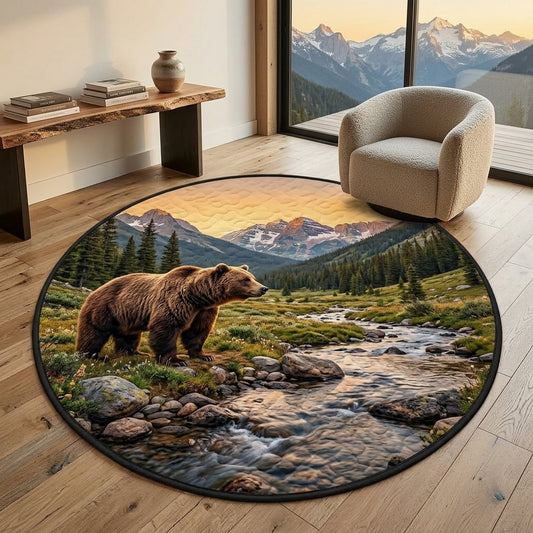 Grizzly Bear Quilted Carpet – Mountain Stream Wilderness Round Area Rug hero-6ab35754ff62c5d4acb35b24.jpg