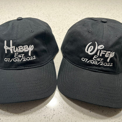 Personalized Hubby and Wifey Embroidered hat, Disney Bride, Custom hat, Just Married, Couples gift, Wedding gift, Engagement gift, Groom iap_1200x1200.5077658685_n1ext3qd.jpg