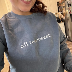 Comfort Colors Embroidered Sweatshirt, Custom Embroidery Crewneck, Custom Sweatshirt, Embroidered Crewneck, Custom Embroidered
