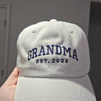 Custom Embroidered Hat, Personalized Date, Vintage Baseball Hat, Gift For New Grandma Grandpa, Pregnancy Announcement, Mothers day gift iap_600x600.6327265929_63ciip2g.jpg