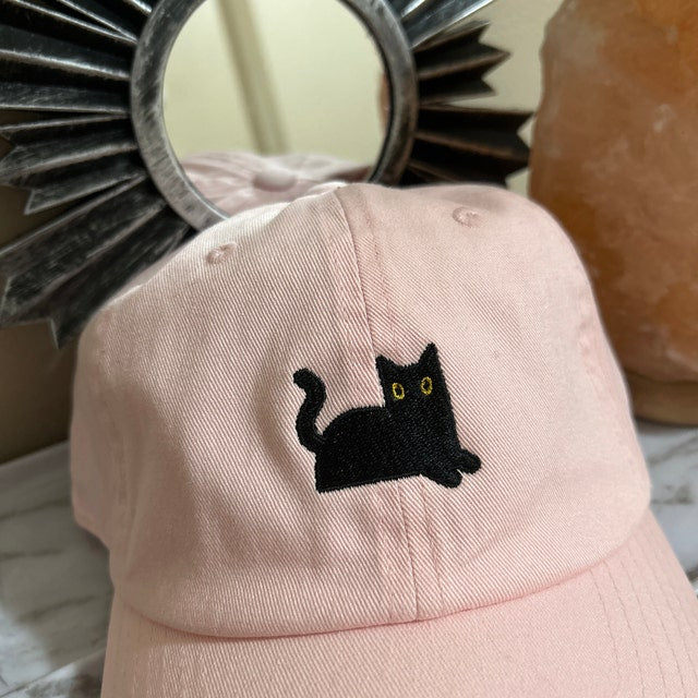 Black Cat Premium Dad Hat Personalized Embroidered Baseball Cap Cat Mom Cat Dad iap_640x640.4620836197_agl8x7v5.jpg?v=1740565061