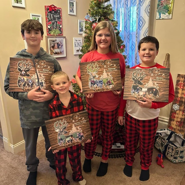 Personalized Deer Hunting Photo Collage Canvas, Father's Day Gifts For Dad, Hunting Buddy Gifts, Deer Hunter Gifts For Husband, Grandpa, Son iap_640x640.5677545089_kn1q8m9a.jpg