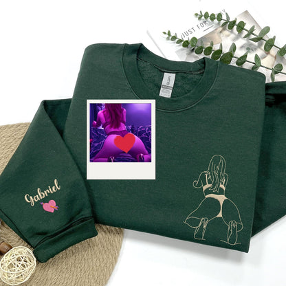 Custom Embroidered Spicy Portrait Sweatshirt Using Your Photo, Personalized Outline Portrait Shirt For Boyfriend Husband, Anniversary Gift il_1140xN.6361984660_s5tw.jpg