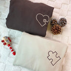 Couples Hoodies Matching Embroidered You Complete Me Heart Puzzle, His and Her Sweatshirt, Custom Initials Sleeve, Personalized Anniversary il_1140xN.6516404391_2nw8.jpg