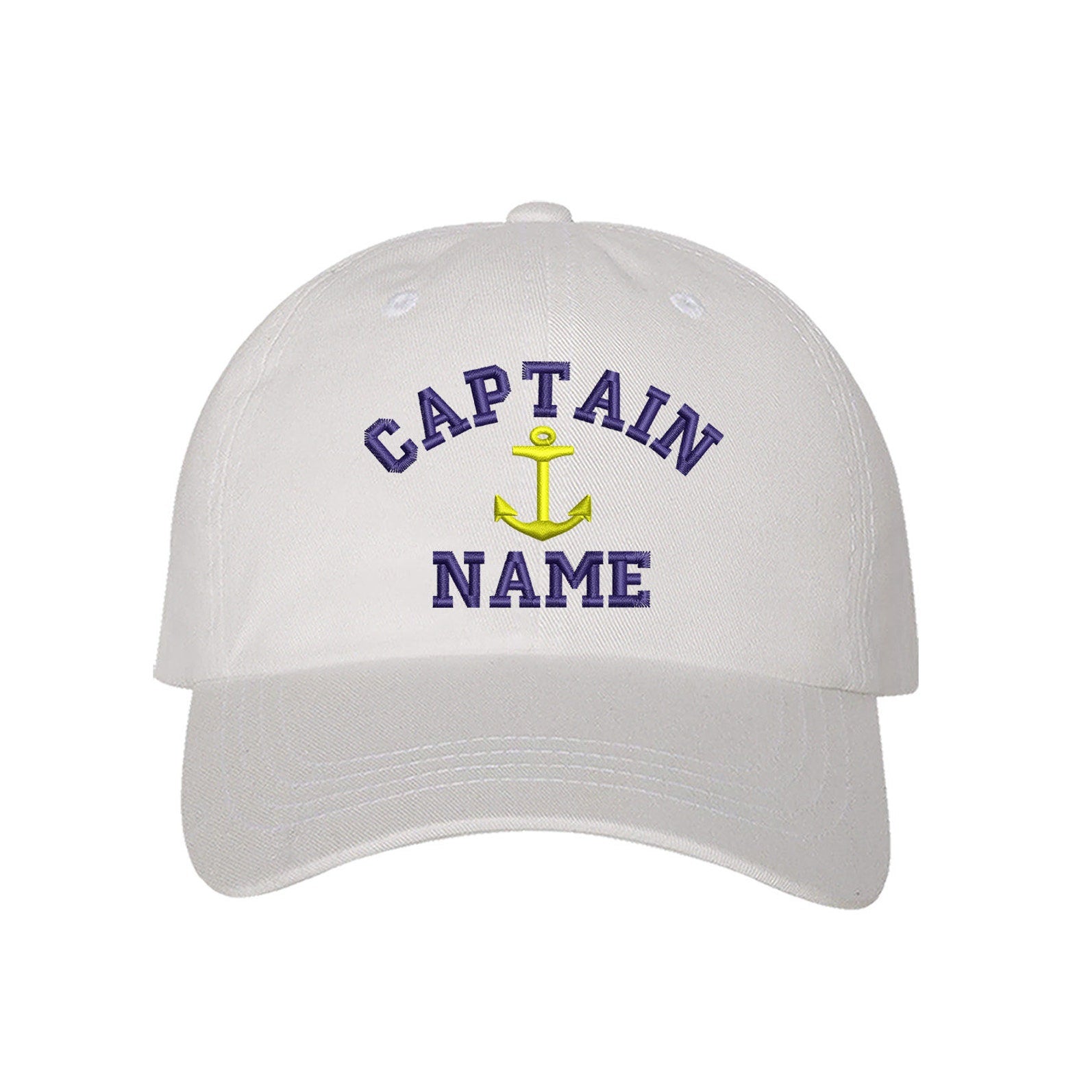 Captain Custom Embroidered Personalized CAPTAIN Dad Hat Add your Name Baseball Cap Customize your hats il_1588xN.1509105020_11xr.jpg