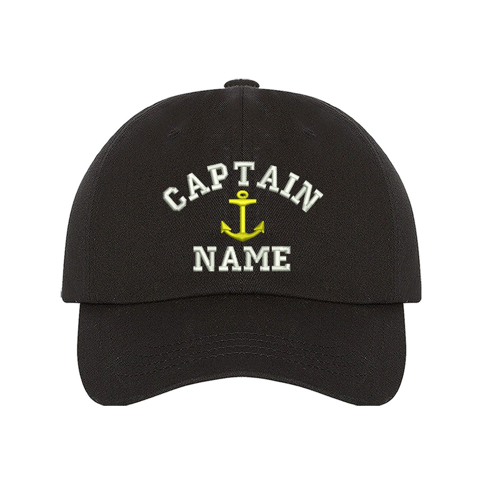 Captain Custom Embroidered Personalized CAPTAIN Dad Hat Add your Name Baseball Cap Customize your hats il_1588xN.1556567523_dnnd.jpg