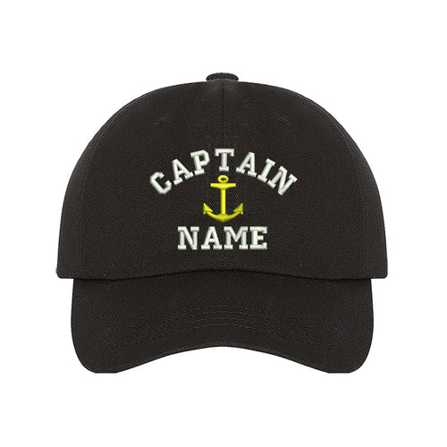 Captain Custom Embroidered Personalized CAPTAIN Dad Hat Add your Name Baseball Cap Customize your hats il_1588xN.1556567523_dnnd.jpg