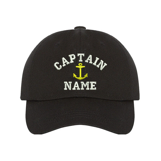 Captain Custom Embroidered Personalized CAPTAIN Dad Hat Add your Name Baseball Cap Customize your hats il_1588xN.1556567523_dnnd.jpg