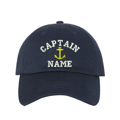 Captain Custom Embroidered Personalized CAPTAIN Dad Hat Add your Name Baseball Cap Customize your hats il_1588xN.1556567589_fsb1.jpg