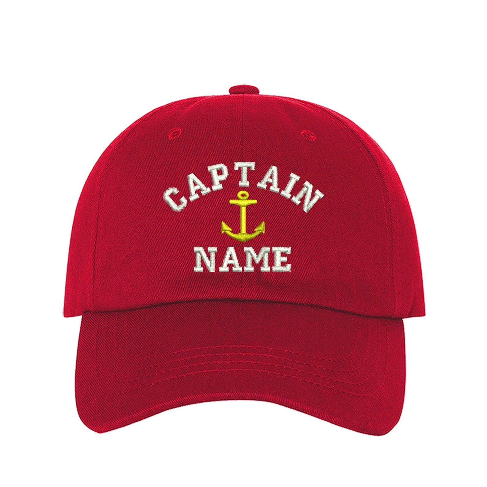 Captain Custom Embroidered Personalized CAPTAIN Dad Hat Add your Name Baseball Cap Customize your hats il_1588xN.1556569921_1jlb.jpg